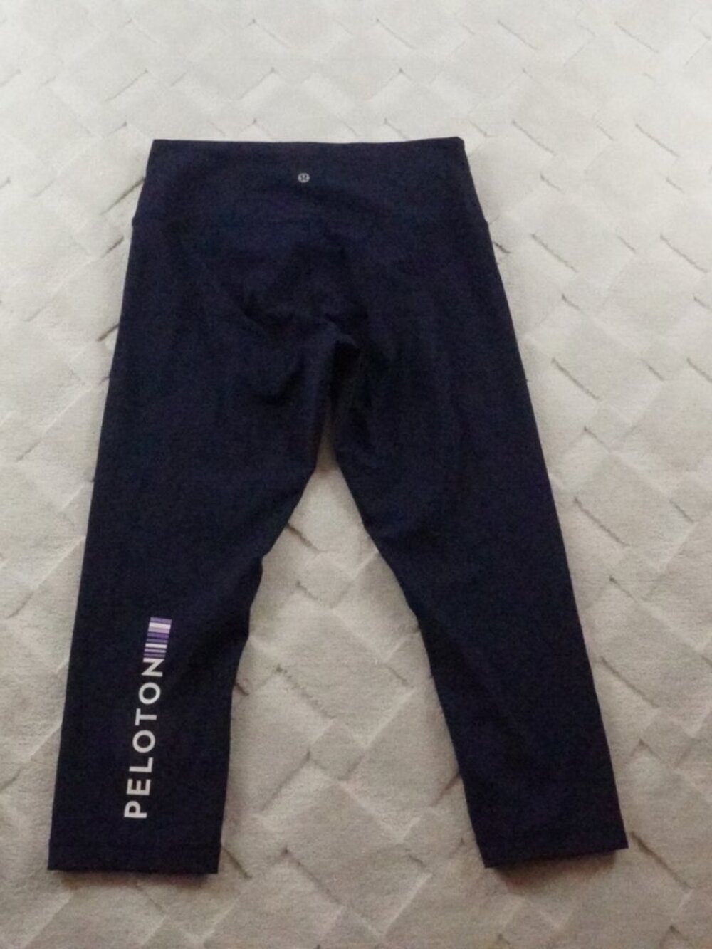 Lululemon Women Wunder Under HR Crop 22" Womens 10 Navy Athleisure Gym Yoga